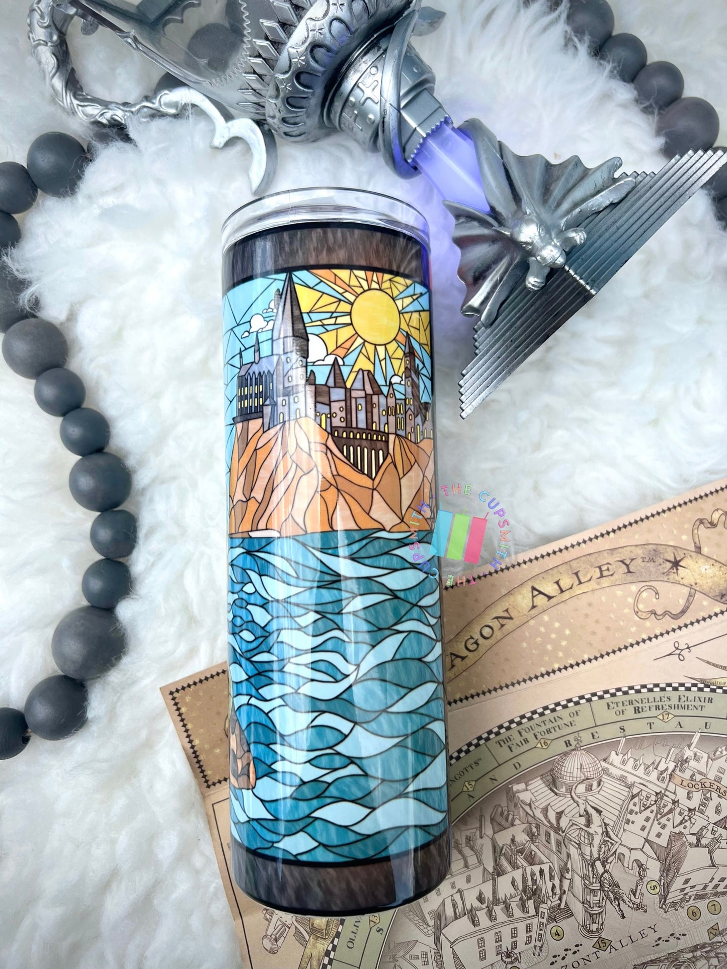 Mermaid stained glass -20oz